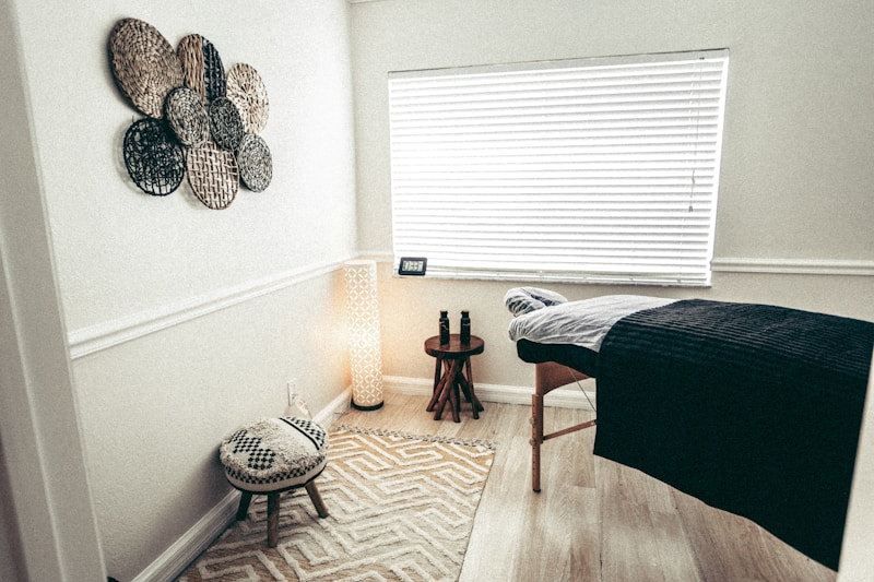 Interior of a massage and spa treatment studio